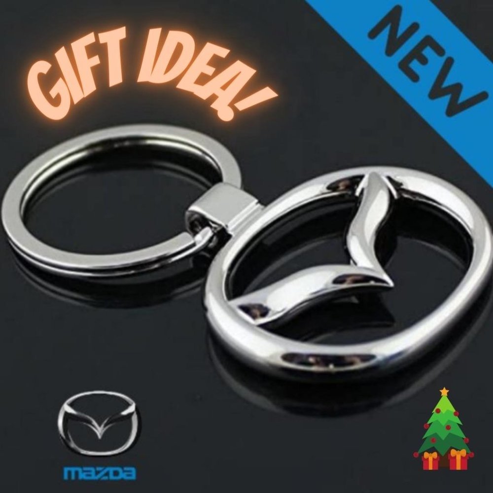 NEW  MAZDA logo 3D Chrome/Metal Keychain NEW